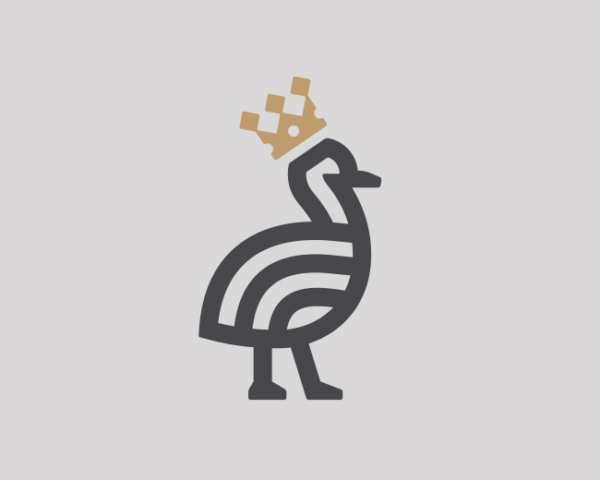 Crowned Bird   Logo for Sale