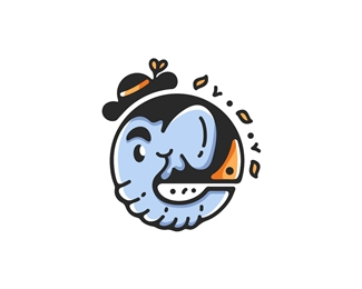 Cute Elephant E Logo