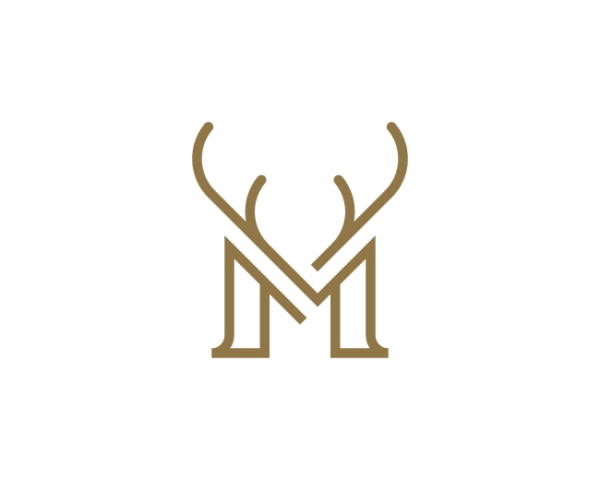 Elegant M Antler Logo