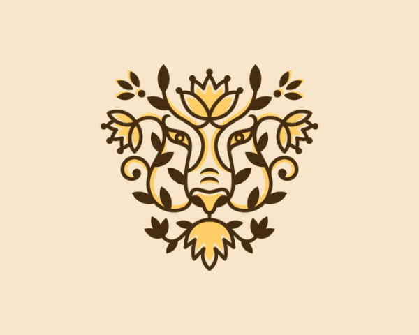 Floral Lion Logo