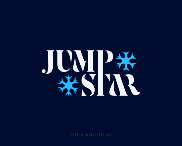 JumpStar - Snowboard Typography Logo