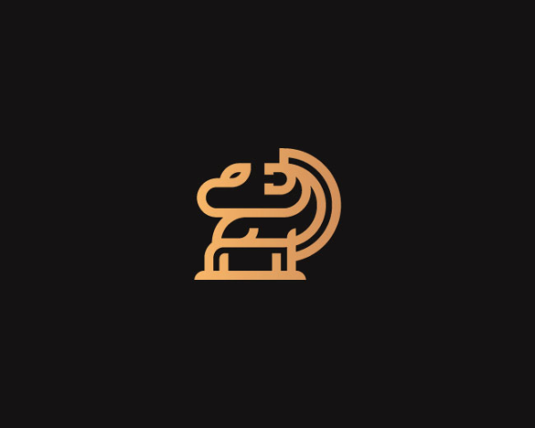 Minimalist Lion Logo