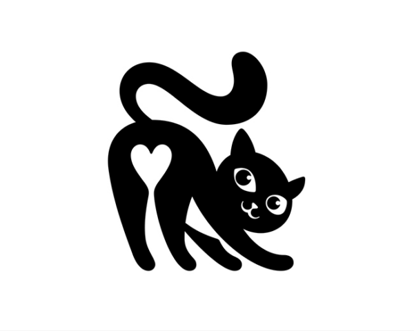 Stretching Cat   Logo for Sale