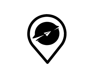paper plane and location icon